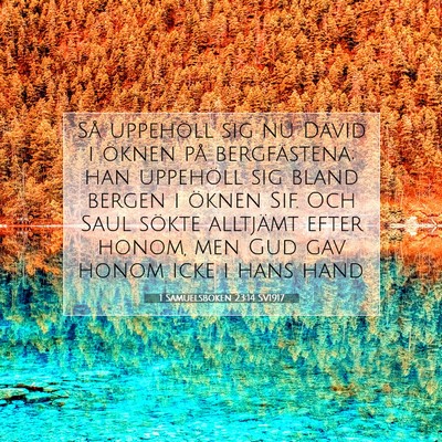 Picture 07 - 1 Samuelsboken 23:14 SV1917 - Så uppehöll sig nu David i öknen på - Bible Verse Picture