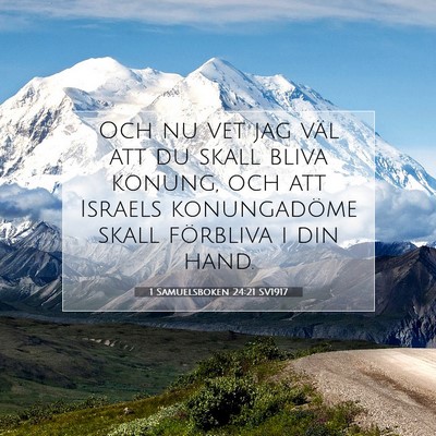 Picture 07 - 1 Samuelsboken 24:21 SV1917 - Och nu vet jag väl att du skall bliva konung, - Bible Verse Picture