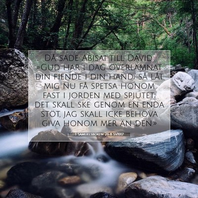 Picture 07 - 1 Samuelsboken 26:8 SV1917 - Då sade Abisai till David: »Gud har i dag - Bible Verse Picture