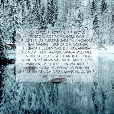 Picture 07 - 1 Samuelsboken 29:4 SV1917 - Då blevo filistéernas furstar förtörnade på - Bible Verse Picture