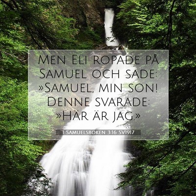 Picture 07 - 1 Samuelsboken 3:16 SV1917 - Men Eli ropade på Samuel och sade: »Samuel, min - Bible Verse Picture