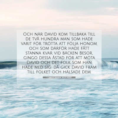 Picture 07 - 1 Samuelsboken 30:21 SV1917 - Och när David kom tillbaka till de två hundra - Bible Verse Picture
