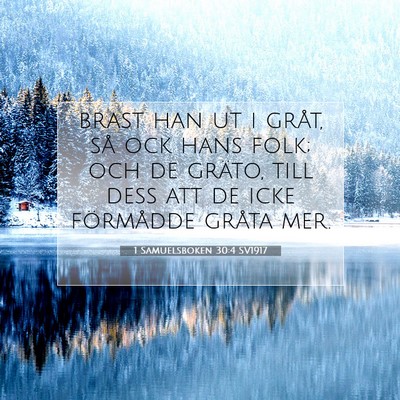 Picture 07 - 1 Samuelsboken 30:4 SV1917 - brast han ut i gråt, så ock hans folk; och de - Bible Verse Picture