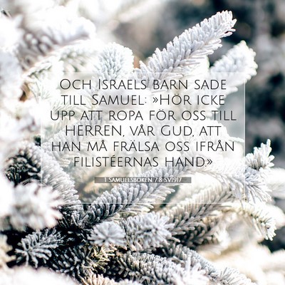 Picture 07 - 1 Samuelsboken 7:8 SV1917 - Och Israels barn sade till Samuel: »Hör icke - Bible Verse Picture