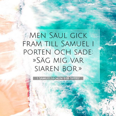 Picture 07 - 1 Samuelsboken 9:18 SV1917 - Men Saul gick fram till Samuel i porten och sade: - Bible Verse Picture