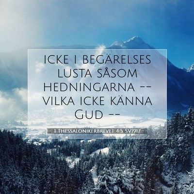 Picture 07 - 1 Thessalonikerbrevet 4:5 SV1917 - icke i begärelses lusta såsom hedningarna -- - Bible Verse Picture