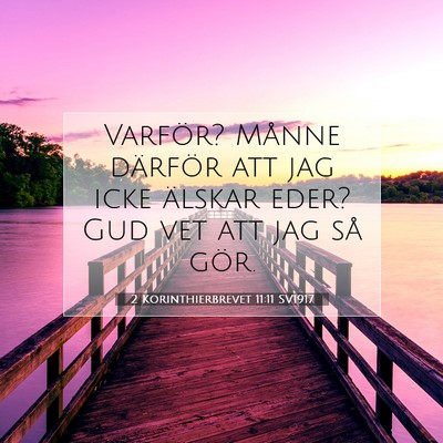 Picture 07 - 2 Korinthierbrevet 11:11 SV1917 - Varför? Månne därför att jag icke älskar - Bible Verse Picture