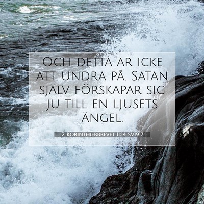 Picture 07 - 2 Korinthierbrevet 11:14 SV1917 - Och detta är icke att undra på. Satan själv - Bible Verse Picture