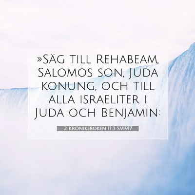Picture 07 - 2 Krönikeboken 11:3 SV1917 - »Säg till Rehabeam, Salomos son, Juda konung, - Bible Verse Picture