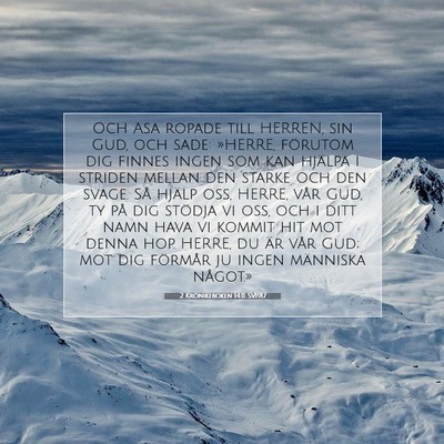 Picture 07 - 2 Krönikeboken 14:11 SV1917 - Och Asa ropade till HERREN, sin Gud, och sade: - Bible Verse Picture
