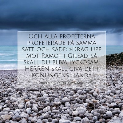 Picture 07 - 2 Krönikeboken 18:11 SV1917 - Och alla profeterna profeterade på samma sätt - Bible Verse Picture