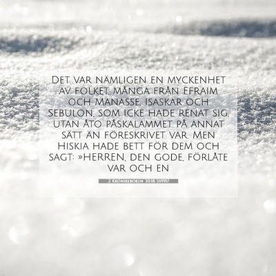 Picture 07 - 2 Krönikeboken 30:18 SV1917 - Det var nämligen en myckenhet av folket, många - Bible Verse Picture