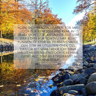 Picture 07 - 2 Krönikeboken 34:21 SV1917 - »Gån och frågen HERREN för mig och för dem - Bible Verse Picture