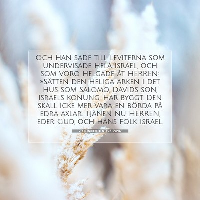 Picture 07 - 2 Krönikeboken 35:3 SV1917 - Och han sade till leviterna som undervisade hela - Bible Verse Picture