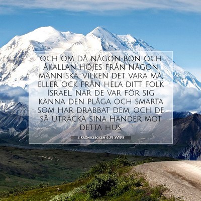 Picture 07 - 2 Krönikeboken 6:29 SV1917 - och om då någon bön och åkallan höjes från - Bible Verse Picture