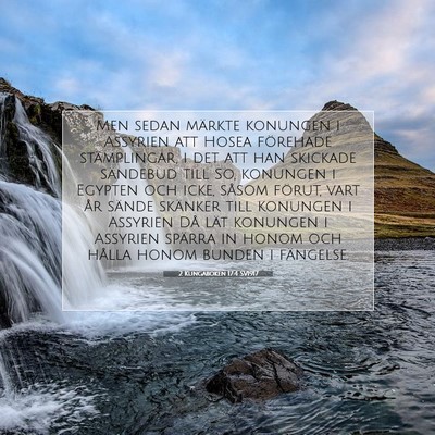 Picture 07 - 2 Kungaboken 17:4 SV1917 - Men sedan märkte konungen i Assyrien att Hosea - Bible Verse Picture