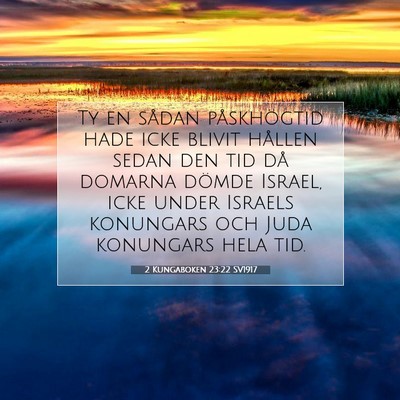 Picture 07 - 2 Kungaboken 23:22 SV1917 - Ty en sådan påskhögtid hade icke blivit - Bible Verse Picture