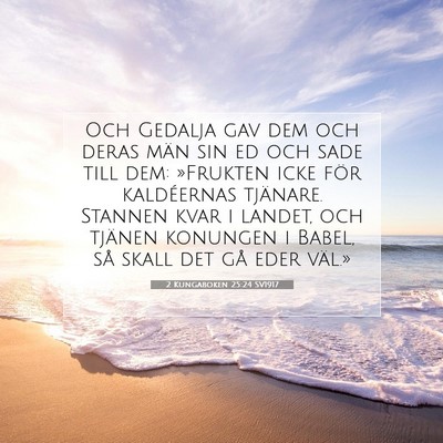 Picture 07 - 2 Kungaboken 25:24 SV1917 - Och Gedalja gav dem och deras män sin ed och - Bible Verse Picture