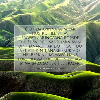 Picture 07 - 2 Kungaboken 4:1 SV1917 - Och en kvinna som var hustru till en av - Bible Verse Picture