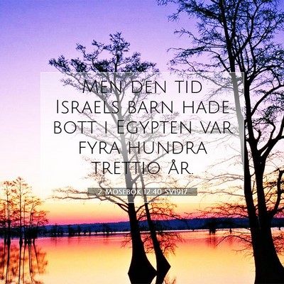 Picture 07 - 2 Mosebok 12:40 SV1917 - Men den tid Israels barn hade bott i Egypten var - Bible Verse Picture