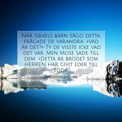 Picture 07 - 2 Mosebok 16:15 SV1917 - När Israels barn sågo detta, frågade de - Bible Verse Picture