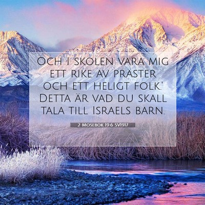 Picture 07 - 2 Mosebok 19:6 SV1917 - Och I skolen vara mig ett rike av präster och - Bible Verse Picture
