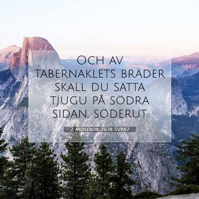 Picture 07 - 2 Mosebok 26:18 SV1917 - Och av tabernaklets bräder skall du sätta tjugu - Bible Verse Picture