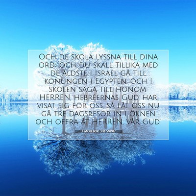 Picture 07 - 2 Mosebok 3:18 SV1917 - Och de skola lyssna till dina ord; och du skall - Bible Verse Picture