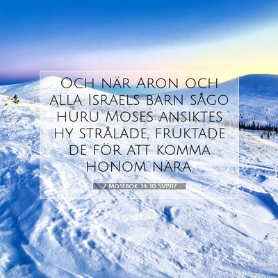 Picture 07 - 2 Mosebok 34:30 SV1917 - Och när Aron och alla Israels barn sågo huru - Bible Verse Picture
