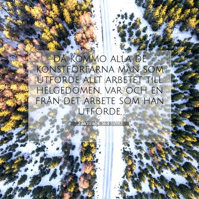 Picture 07 - 2 Mosebok 36:4 SV1917 - Då kommo alla de konstförfarna män som - Bible Verse Picture
