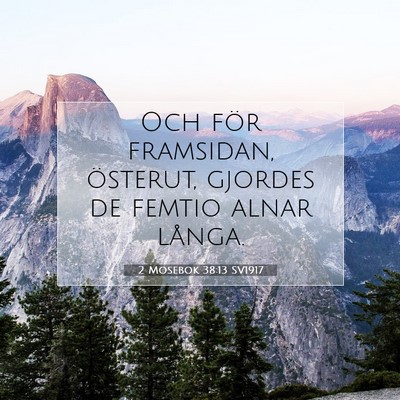 Picture 07 - 2 Mosebok 38:13 SV1917 - Och för framsidan, österut, gjordes de femtio - Bible Verse Picture