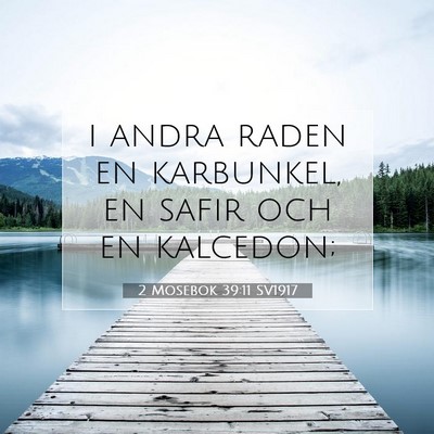 Picture 07 - 2 Mosebok 39:11 SV1917 - i andra raden en karbunkel, en safir och en - Bible Verse Picture