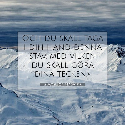 Picture 07 - 2 Mosebok 4:17 SV1917 - Och du skall taga i din hand denna stav, med - Bible Verse Picture