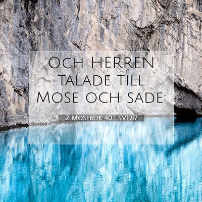 Picture 07 - 2 Mosebok 40:1 SV1917 - Och HERREN talade till Mose och - Bible Verse Picture