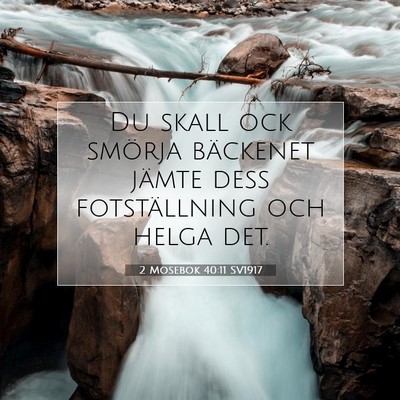 Picture 07 - 2 Mosebok 40:11 SV1917 - Du skall ock smörja bäckenet jämte dess - Bible Verse Picture