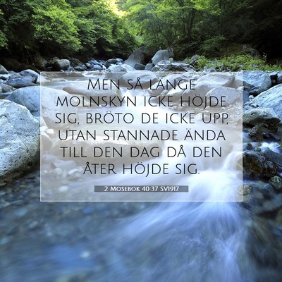 Picture 07 - 2 Mosebok 40:37 SV1917 - Men så länge molnskyn icke höjde sig, bröto - Bible Verse Picture