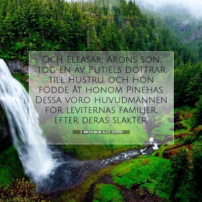 Picture 07 - 2 Mosebok 6:25 SV1917 - Och Eleasar, Arons son, tog en av Putiels - Bible Verse Picture