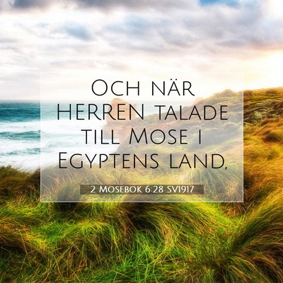 Picture 07 - 2 Mosebok 6:28 SV1917 - Och när HERREN talade till Mose i Egyptens - Bible Verse Picture