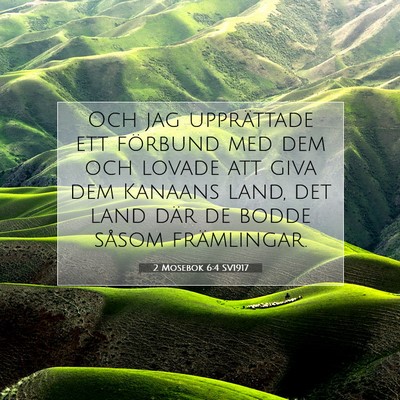 Picture 07 - 2 Mosebok 6:4 SV1917 - Och jag upprättade ett förbund med dem och - Bible Verse Picture