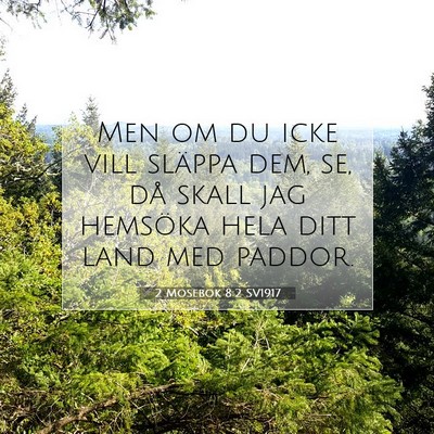 Picture 07 - 2 Mosebok 8:2 SV1917 - Men om du icke vill släppa dem, se, då skall - Bible Verse Picture