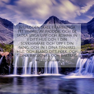 Picture 07 - 2 Mosebok 8:3 SV1917 - Nilfloden skall frambringa ett vimmel av paddor, - Bible Verse Picture