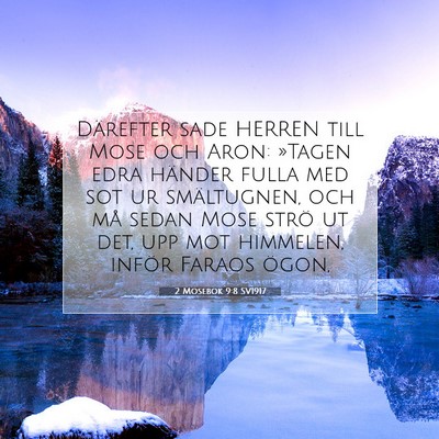 Picture 07 - 2 Mosebok 9:8 SV1917 - Därefter sade HERREN till Mose och Aron: »Tagen - Bible Verse Picture