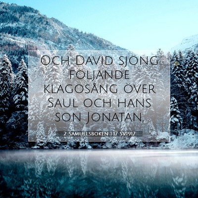 Picture 07 - 2 Samuelsboken 1:17 SV1917 - Och David sjöng följande klagosång över Saul - Bible Verse Picture