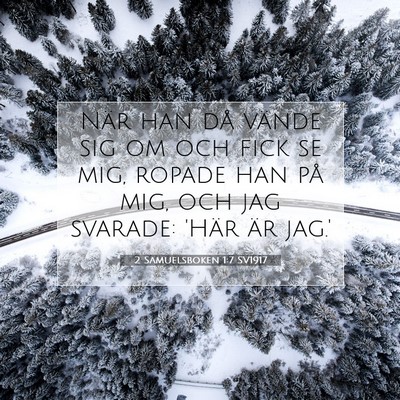 Picture 07 - 2 Samuelsboken 1:7 SV1917 - När han då vände sig om och fick se mig, - Bible Verse Picture
