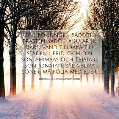 Picture 07 - 2 Samuelsboken 15:27 SV1917 - Och konungen sade till prästen Sadok: »Du är - Bible Verse Picture