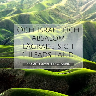 Picture 07 - 2 Samuelsboken 17:26 SV1917 - Och Israel och Absalom lägrade sig i Gileads - Bible Verse Picture