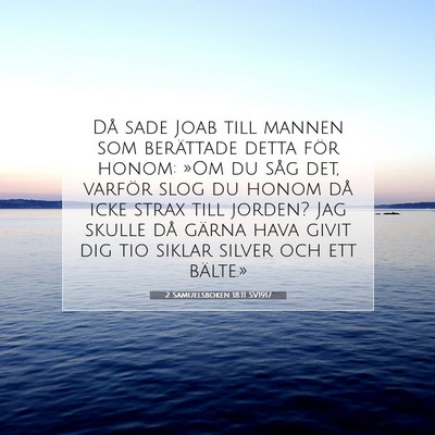 Picture 07 - 2 Samuelsboken 18:11 SV1917 - Då sade Joab till mannen som berättade detta - Bible Verse Picture