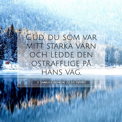 Picture 07 - 2 Samuelsboken 22:33 SV1917 - Gud, du som var mitt starka värn och ledde den - Bible Verse Picture