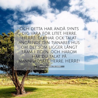 Picture 07 - 2 Samuelsboken 7:19 SV1917 - Och detta har ändå synts dig vara för litet, - Bible Verse Picture
