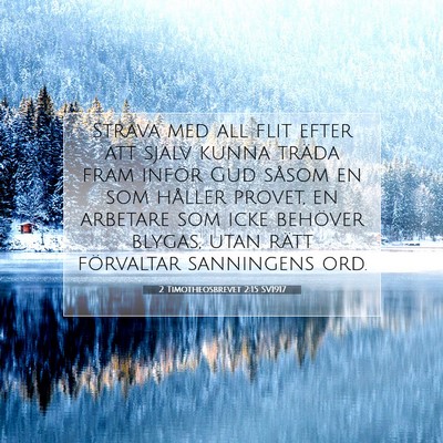Picture 07 - 2 Timotheosbrevet 2:15 SV1917 - Sträva med all flit efter att själv kunna - Bible Verse Picture
